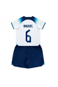 Engeland Harry Maguire #6 Babytruitje Thuis tenue Kind WK 2022 Korte Mouw (+ Korte broeken)